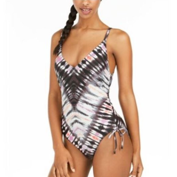 Bar III Other - Bar III Tie-Dyed Low-Back One-Piece Swimsuit Multicolor M